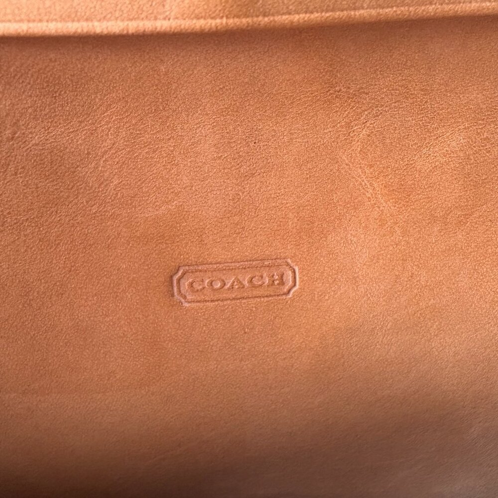 Coach Orange Signature Jacquard Trifold Wallet Checkbook Clutch Y2K Chic - Picture 6 of 11